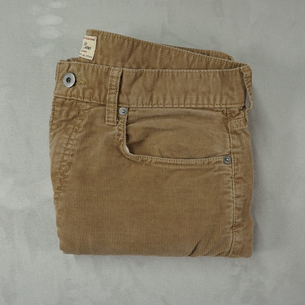 J Crew 770 Corduroy Pants Mens 32x29 Brown 5‎ Pocket Straight Leg Casual Stretch